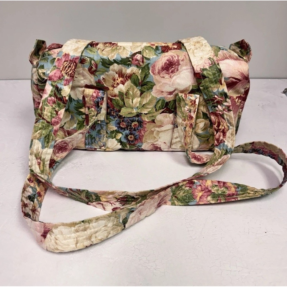 Gloria‎ Rae Quilted Floral Small Accessory Bag 90s VTG Cottage Core Grandmacore